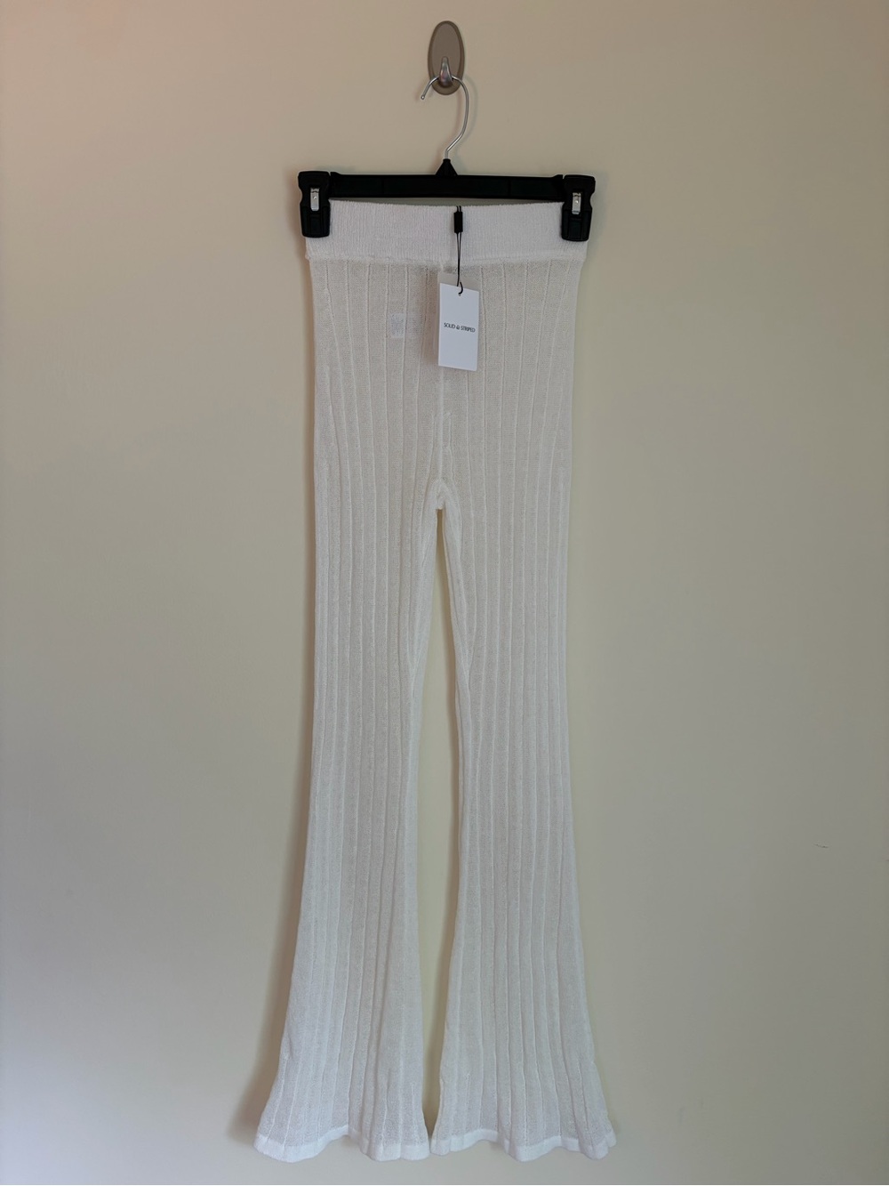 SOLID & STRIPED The Faye Open Stitch Cover-Up Pants - Brûlée - XS - NWT